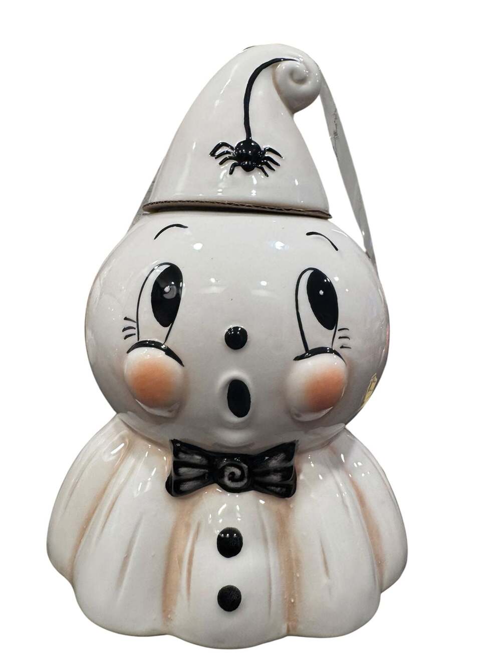 Transpac Johanna Parker Gus Ghost Halloween Ceramic Cookie Jar Canister